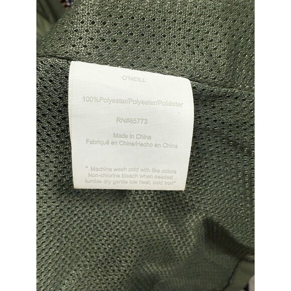 Oneill Army Green Hooded Utility Cargo Jacket Small Cargo Fishermans Coat Parka - Picture 13 of 13